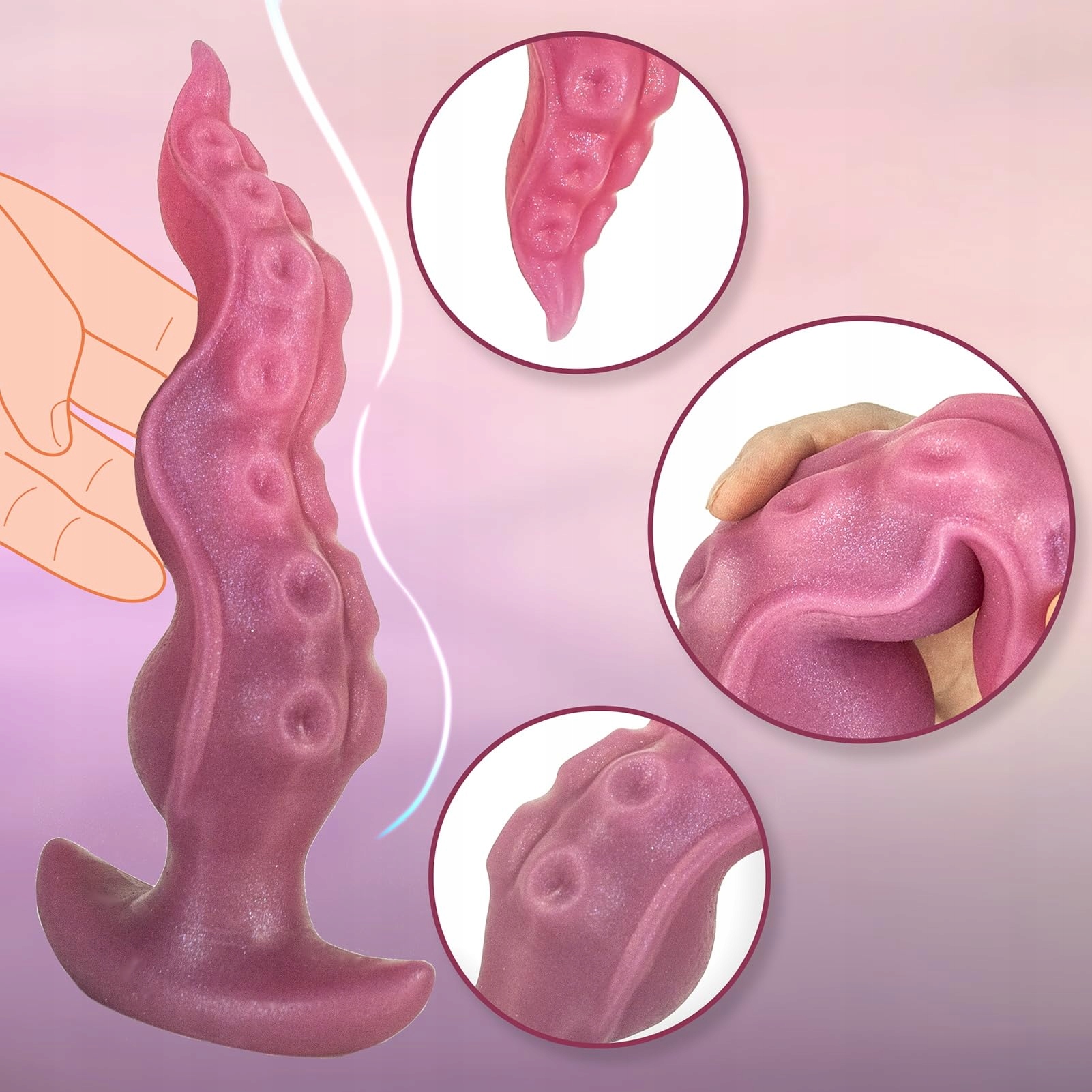 SXOVO Silikonowy Dildo Tentacle Analny Masażer Prostaty dla Początkujących — miniatura 2