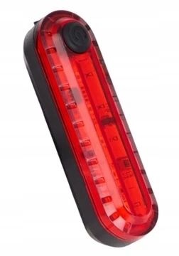 Lampka Rowerowa Led Ładowana Czerwona
