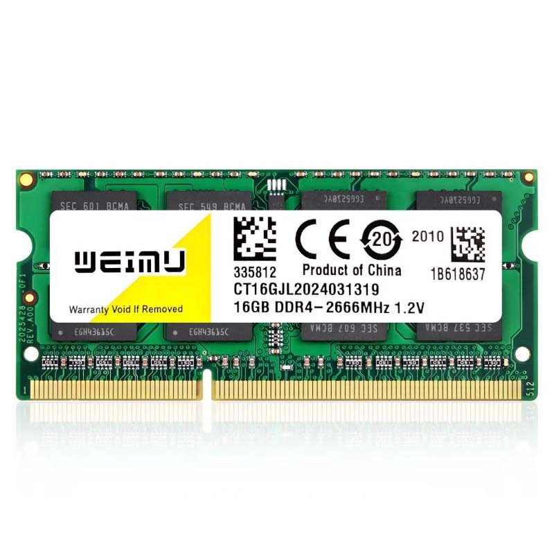 Pamięć Weimu DDR4 Ram 16GB 2666MHz 21300 Sodimm 1,2V Pamäť do notebooku