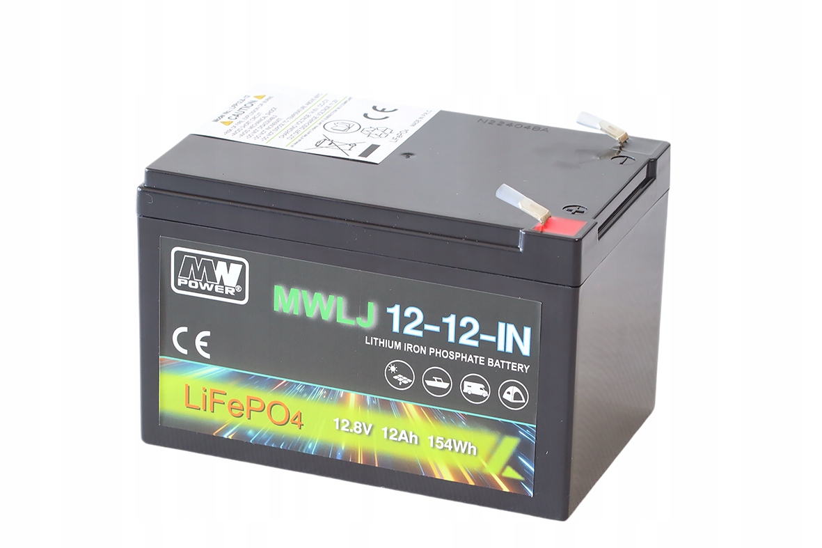 Mwlj 12-12-IN: Mwlj 12-12-IN: akumulátor LiFePO4 12.8V/12Ah In LiFePO4 ba