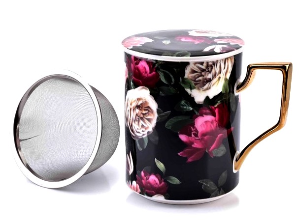 

Kubek Porcelanowy Z Zaparzaczem I Pokrywką 400 ML