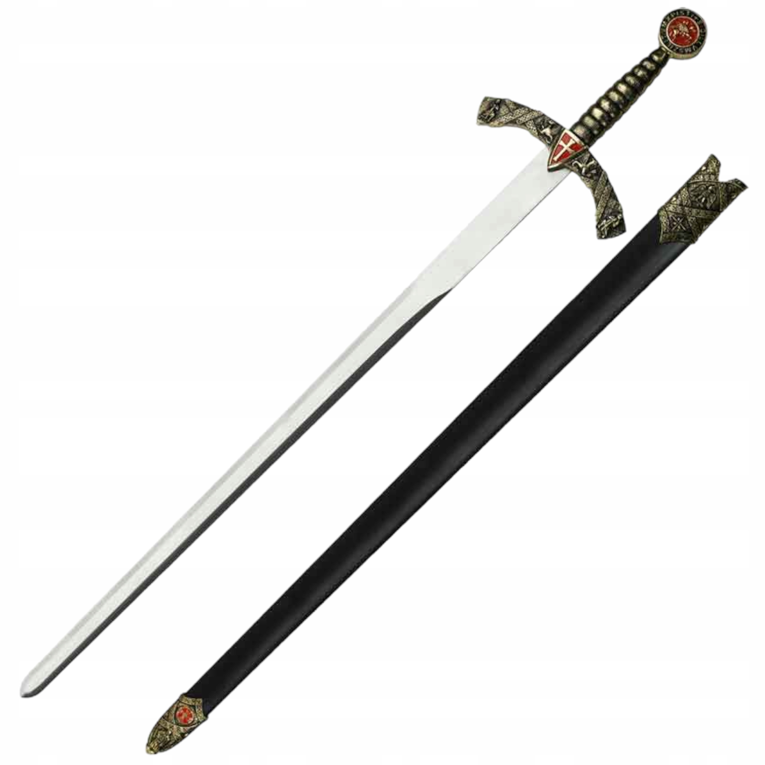 Velký Ozdobný Rytířský Meč Templářů S Vagínou SW-374