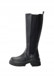 Evenodd Černé Klasické Kozačky S Tlustou Podrážkou 42 T7B