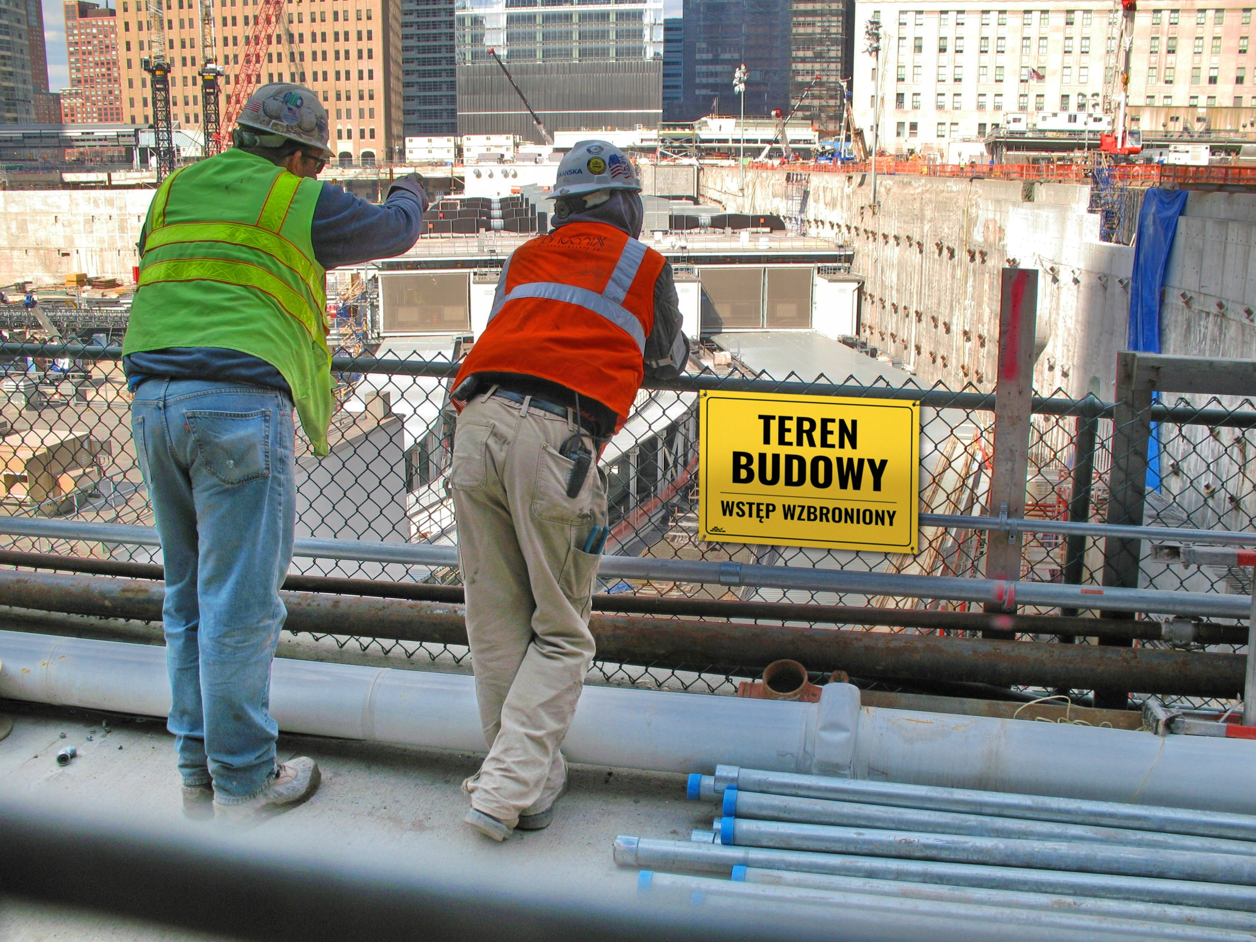 TABLICZKA TEREN BUDOWY TABLICA BUDOWLANA TEREN BUDOWY 350x250 TABLICA TEREN Marka Media Design