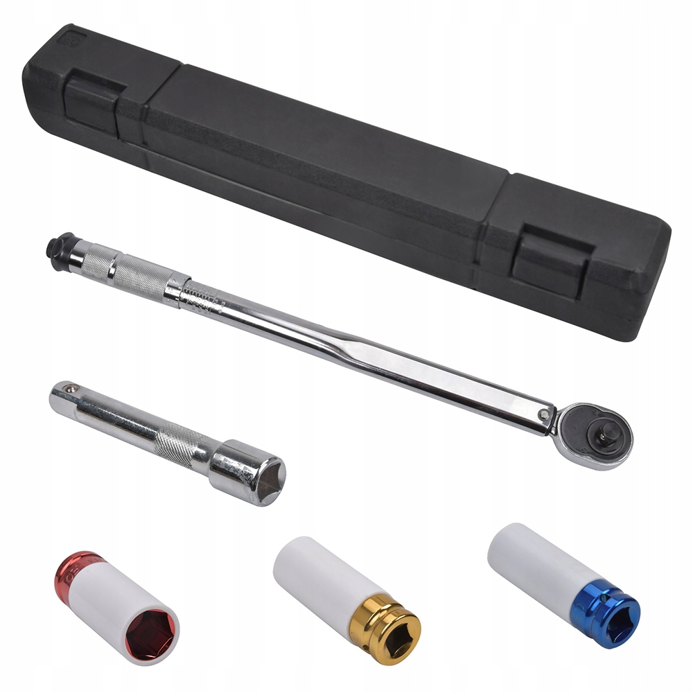 Momentový Klíč 1/2" Pro Utahování Kol, Sada Nástavců