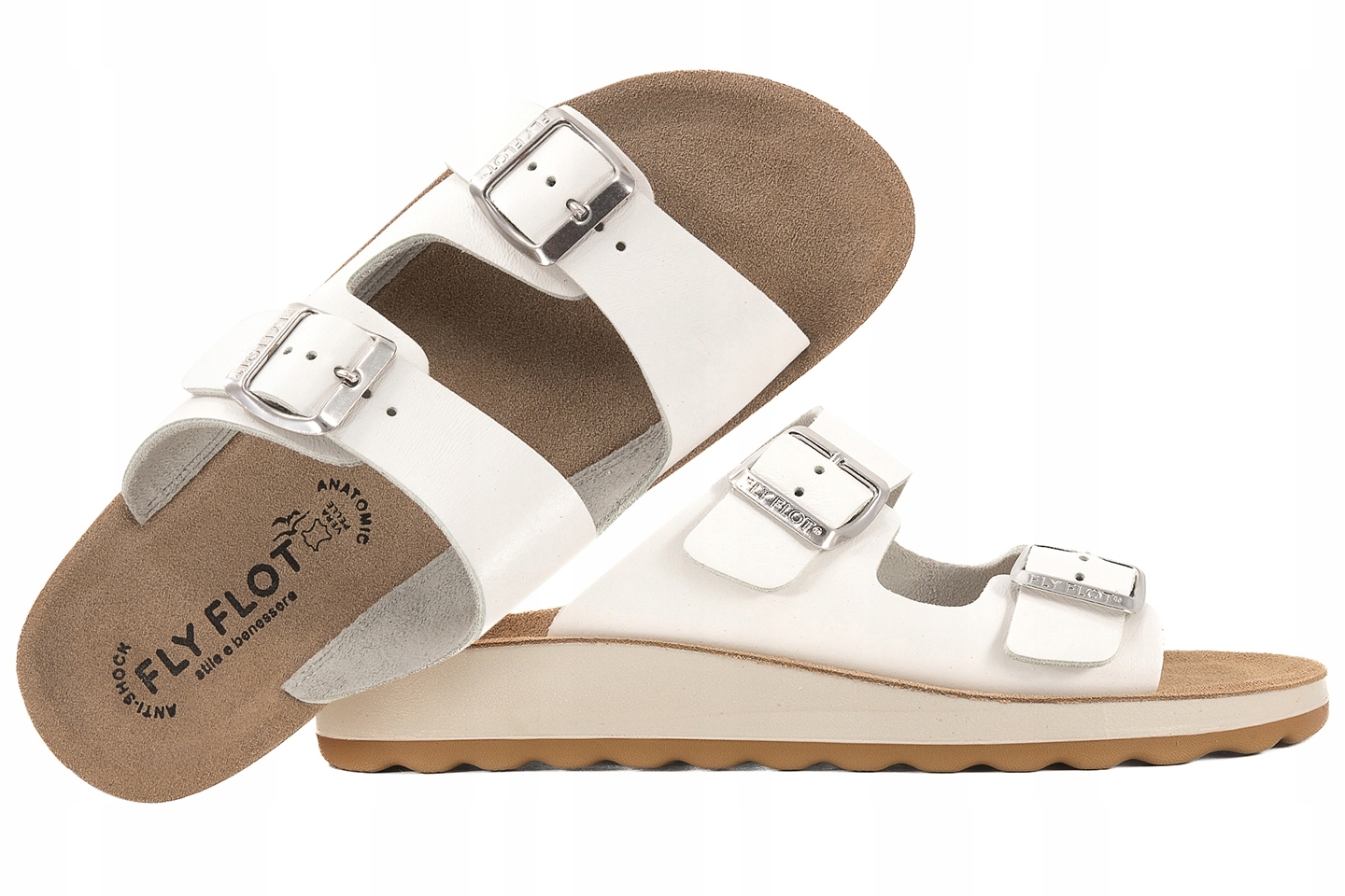 Fly Flot 77G64FC Nazouváky Profilované Kožené 37 Bílá