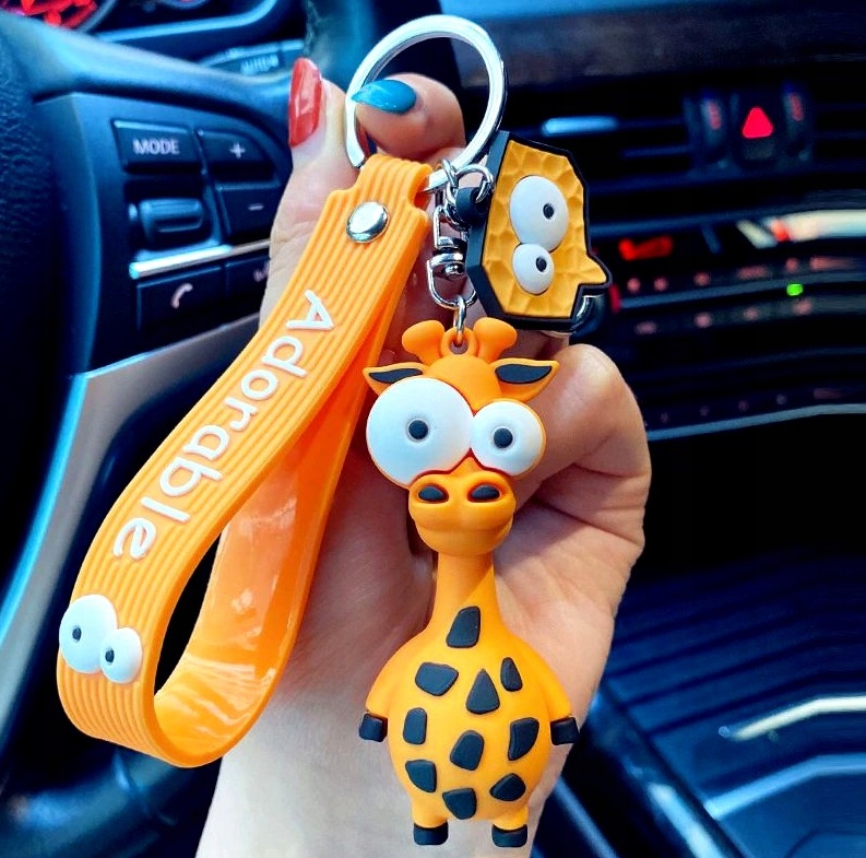 Brelok do kluczy Torebki Breloczek Breloczek żyrafa 3D zwierzak Zawieszka Marka Edibazzar