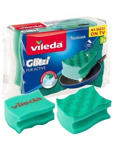 Levně 2x Vileda Glitzi Pur Active Odstraňovač teflonového nádobí 2ks