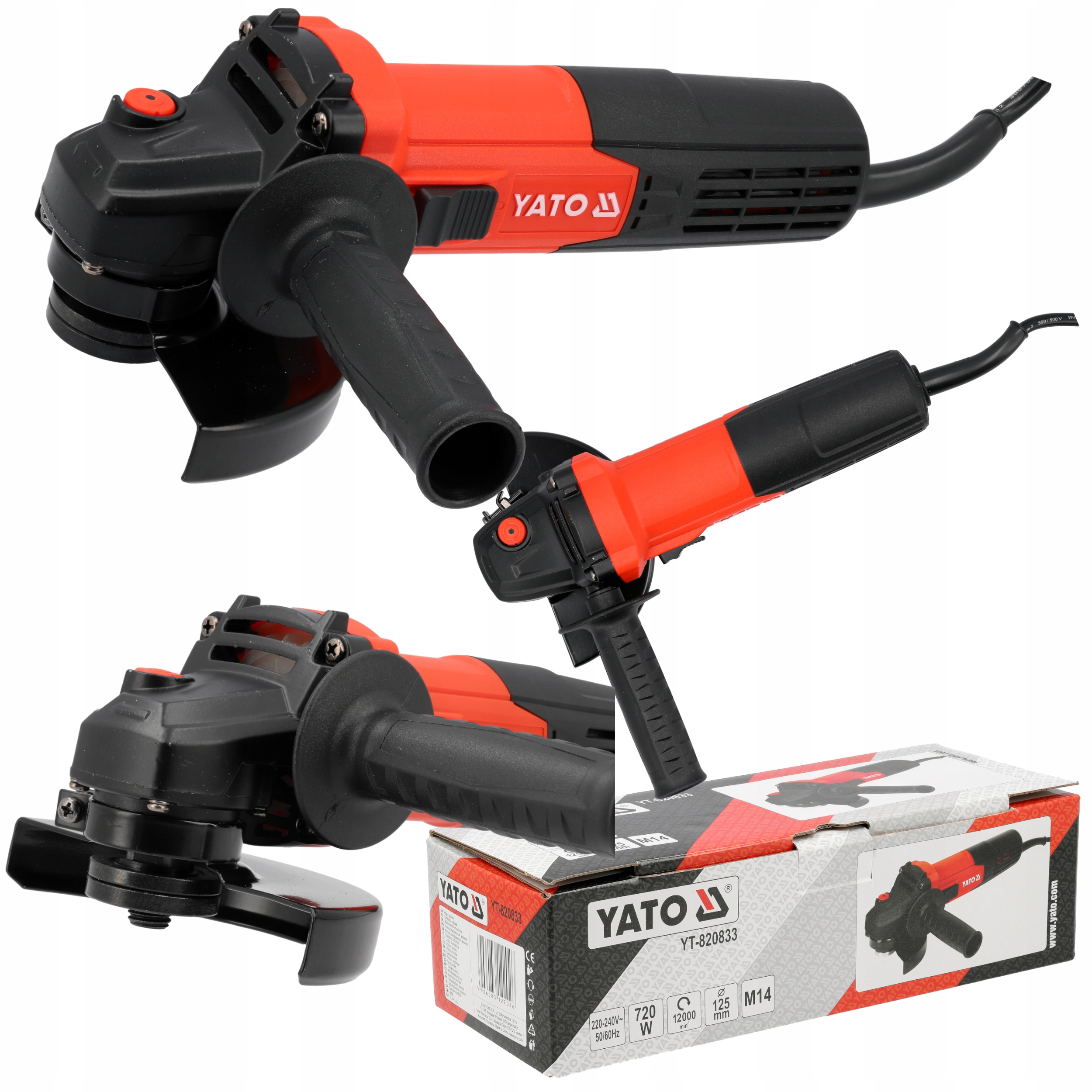Szlifierka Kątowa Kątówka Diax 720W 125MM 12000 Obr/min M14 Kompaktowa Yato