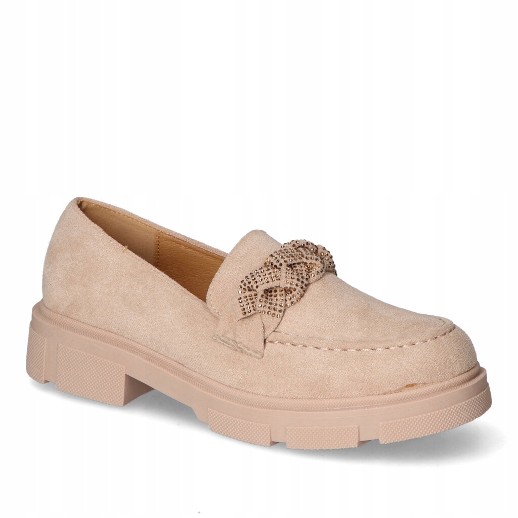 Dámské mokasíny 3675 Béžový semiš 39