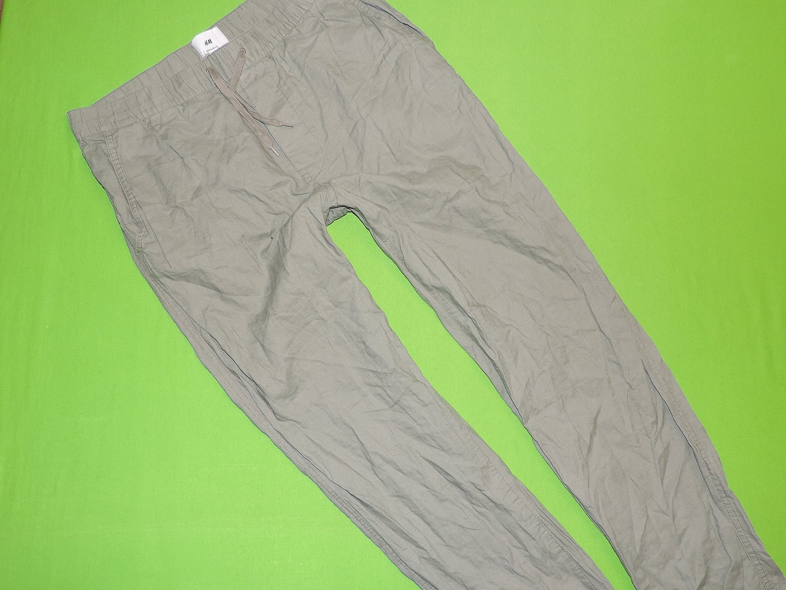 H&M__STYLOWE DAMSKIE SPODNIE LEN__S Marka H&M