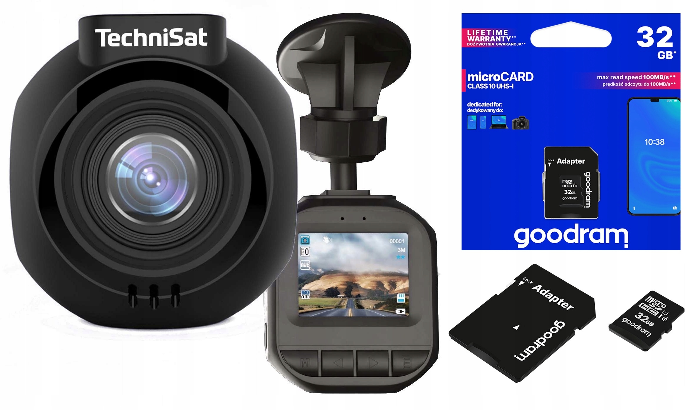 

Kamera Samochodowa Rejestrator Jazdy Kamerka 32 Gb
