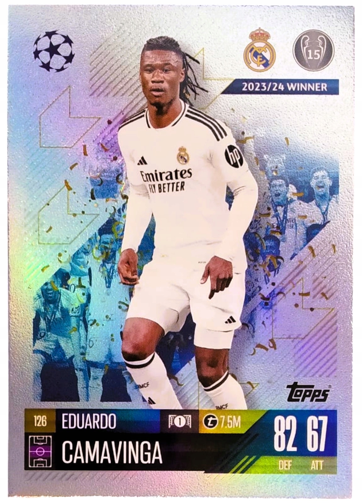 Topps Match Attax 2024-2025 Winner 2023/24 Eduardo Camavinga 126 Real