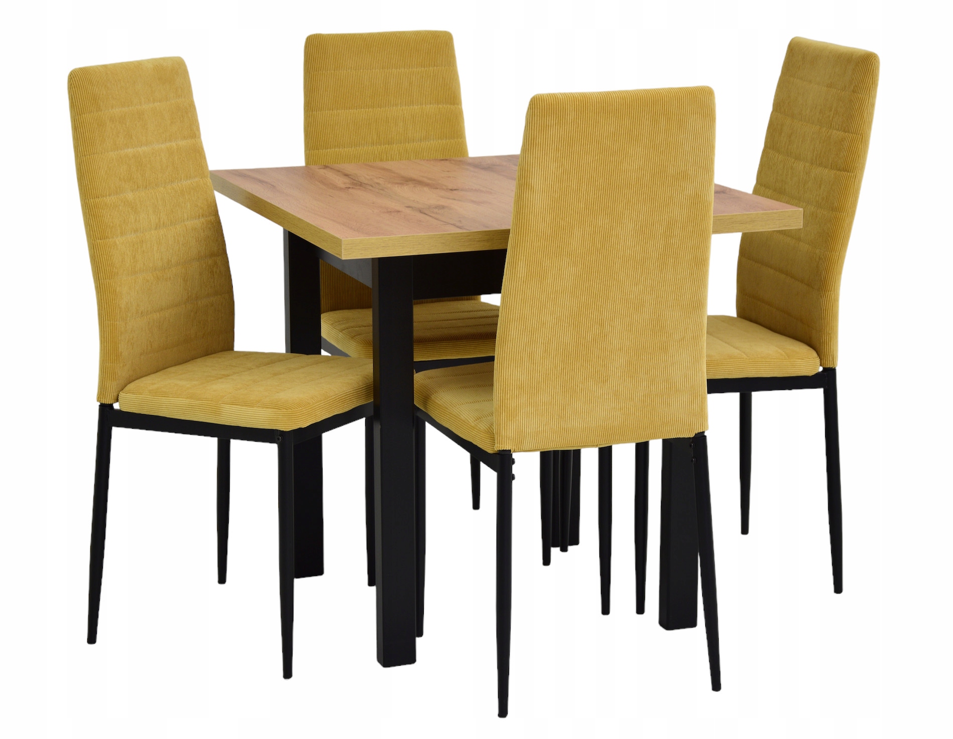 

Zestaw stół i 4 krzesła do salonu rozkładany 80x80