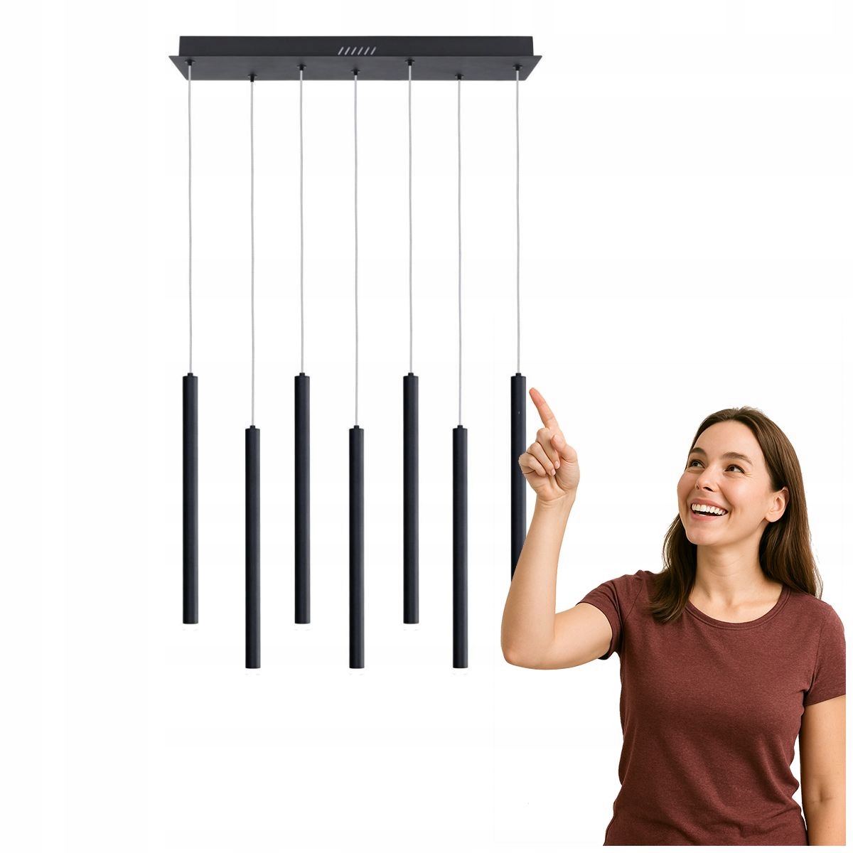 Závesná Led lampa 35W Valdes PND-22302-7-BK Italux