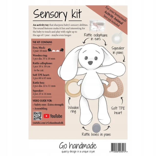 Zestaw akcesoriów Go handmade sensoryczna maskotka