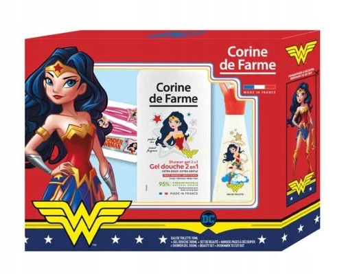 2x Wonder Woman Zestaw 5el Woda/żel/spinki/bansoletka