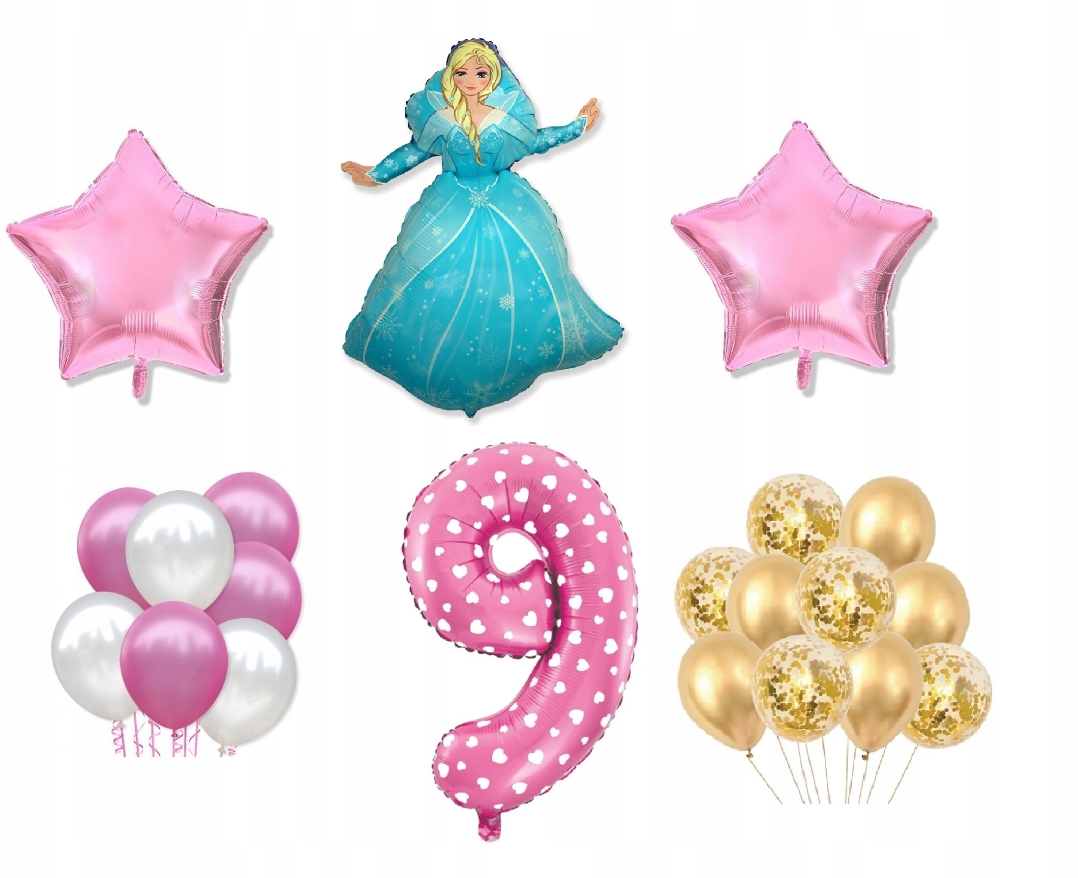 

Mini Zestaw Kraina Lodu Frozen 9 Urodziny Balony