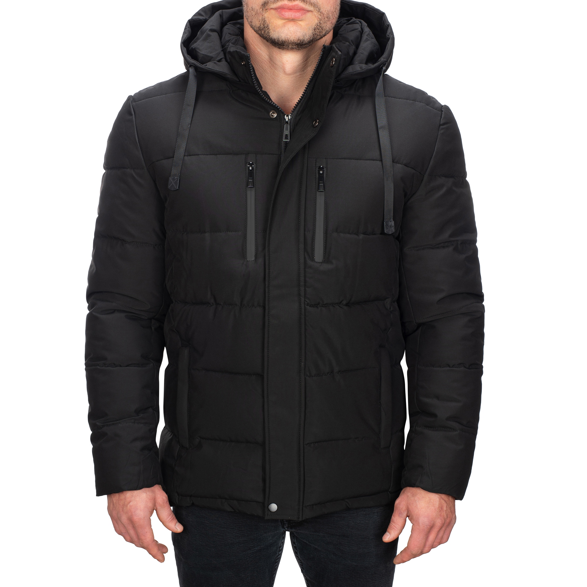 M5027-392 vel. S /48 Klasická Zimní Prošívaná Bunda S Kapucí , Zateplená