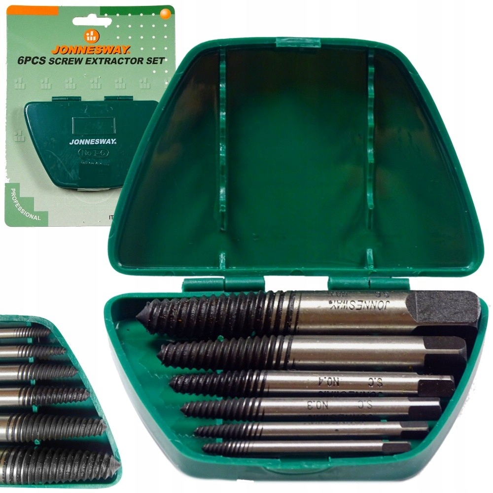 

Wykrętaki Do Urwanych Śrub 6 Szt Jonnesway