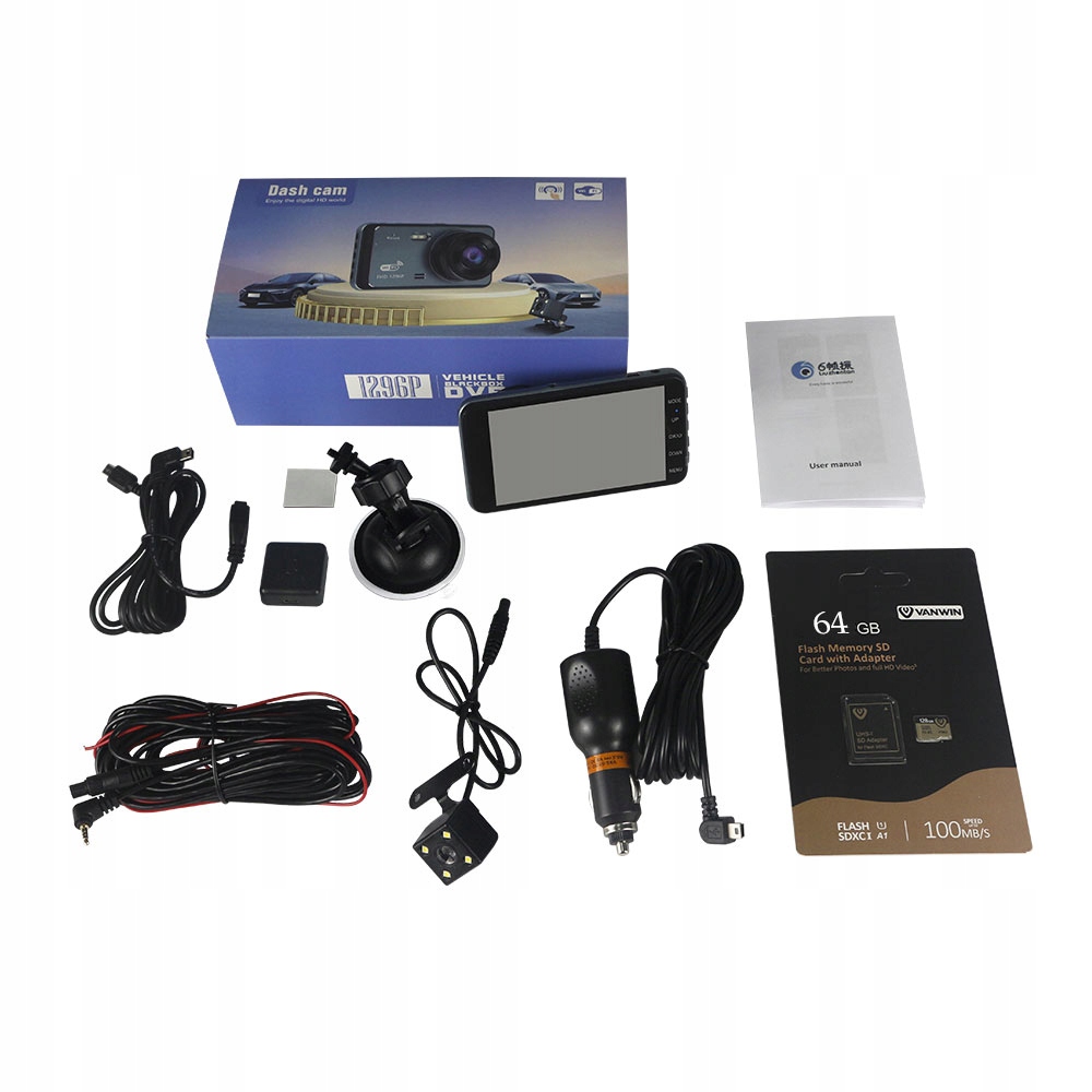 REJESTRATOR KAMERA SAMOCHODOWA GPS WIFI FHD+SD Kod producenta G300