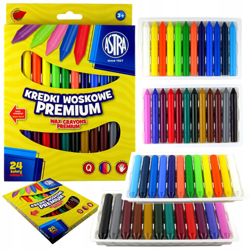 

Kredki woskowe Premium Astra 24