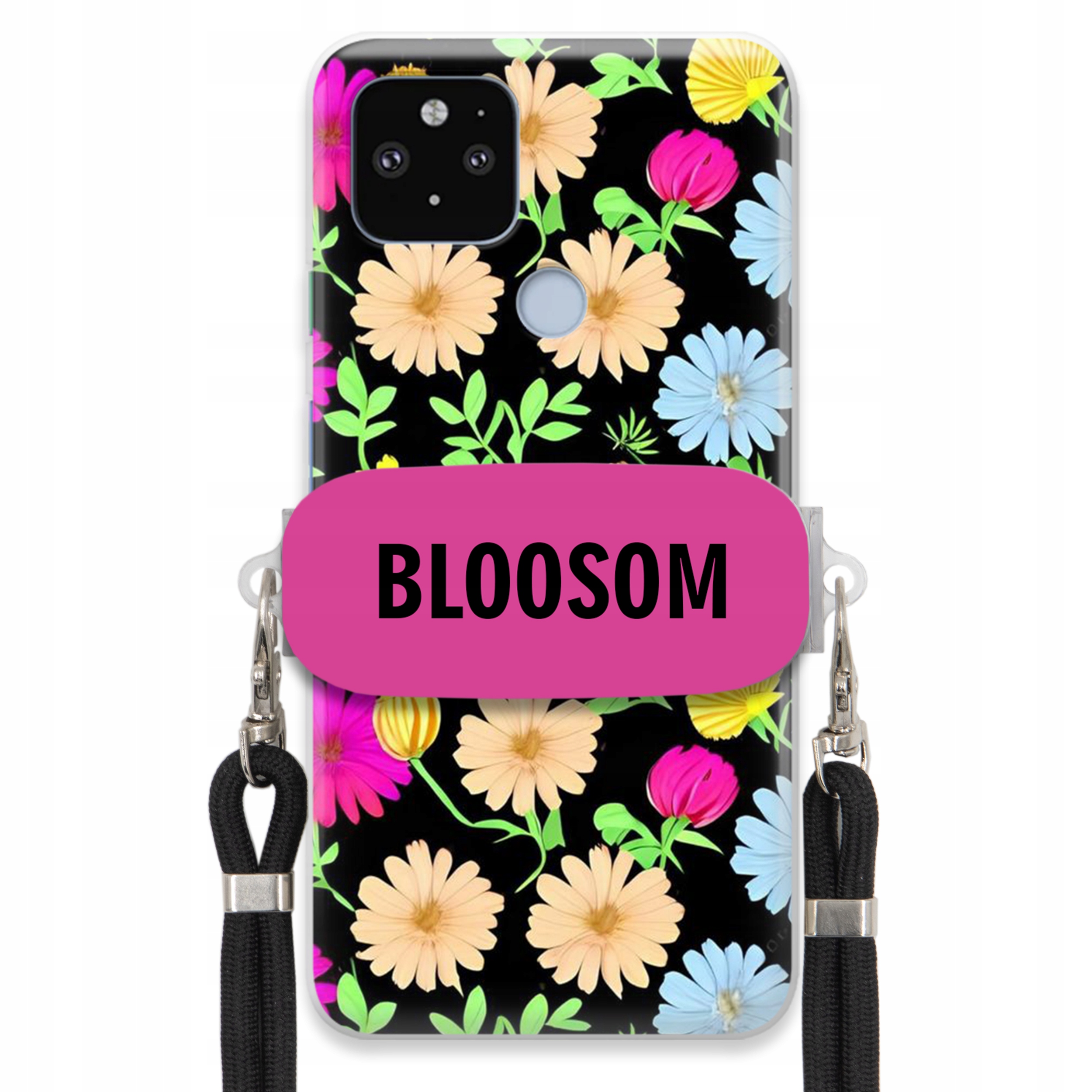 Puzdro Držiak Crossbody Pre Google Pixel 5XL Puzdro Kvety Bloosom Flower