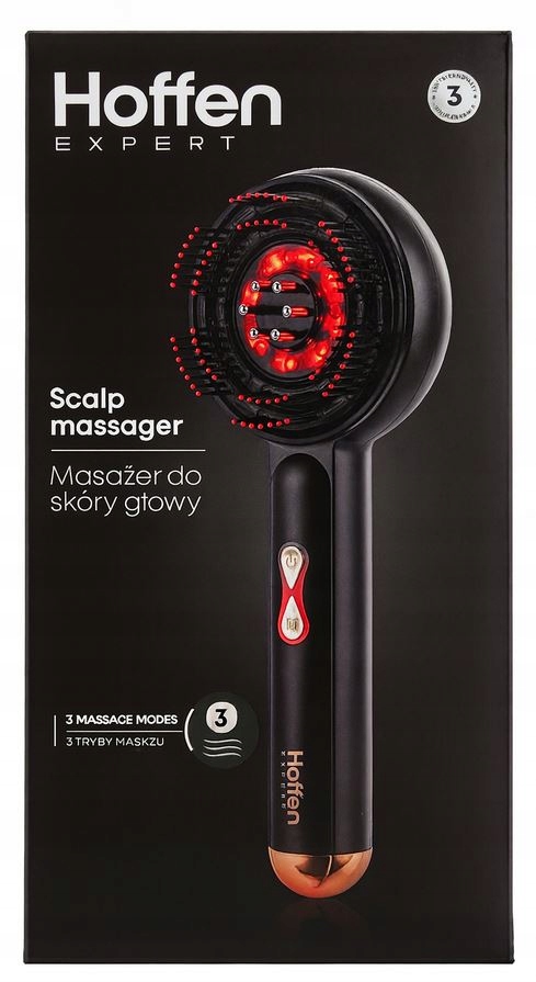 Masażer do skóry głowy Hoffen Expert bezprzewodowy 3 tryby masażu
