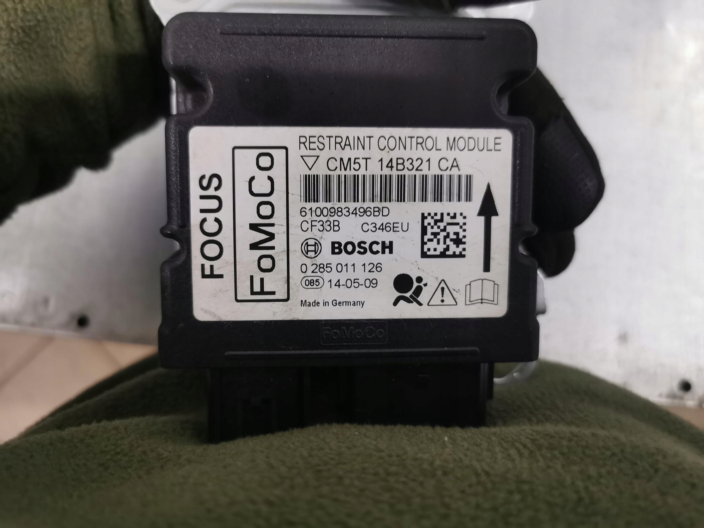 module control unit airbag FORD FOCUS MK3 CM5T-14B321-CA