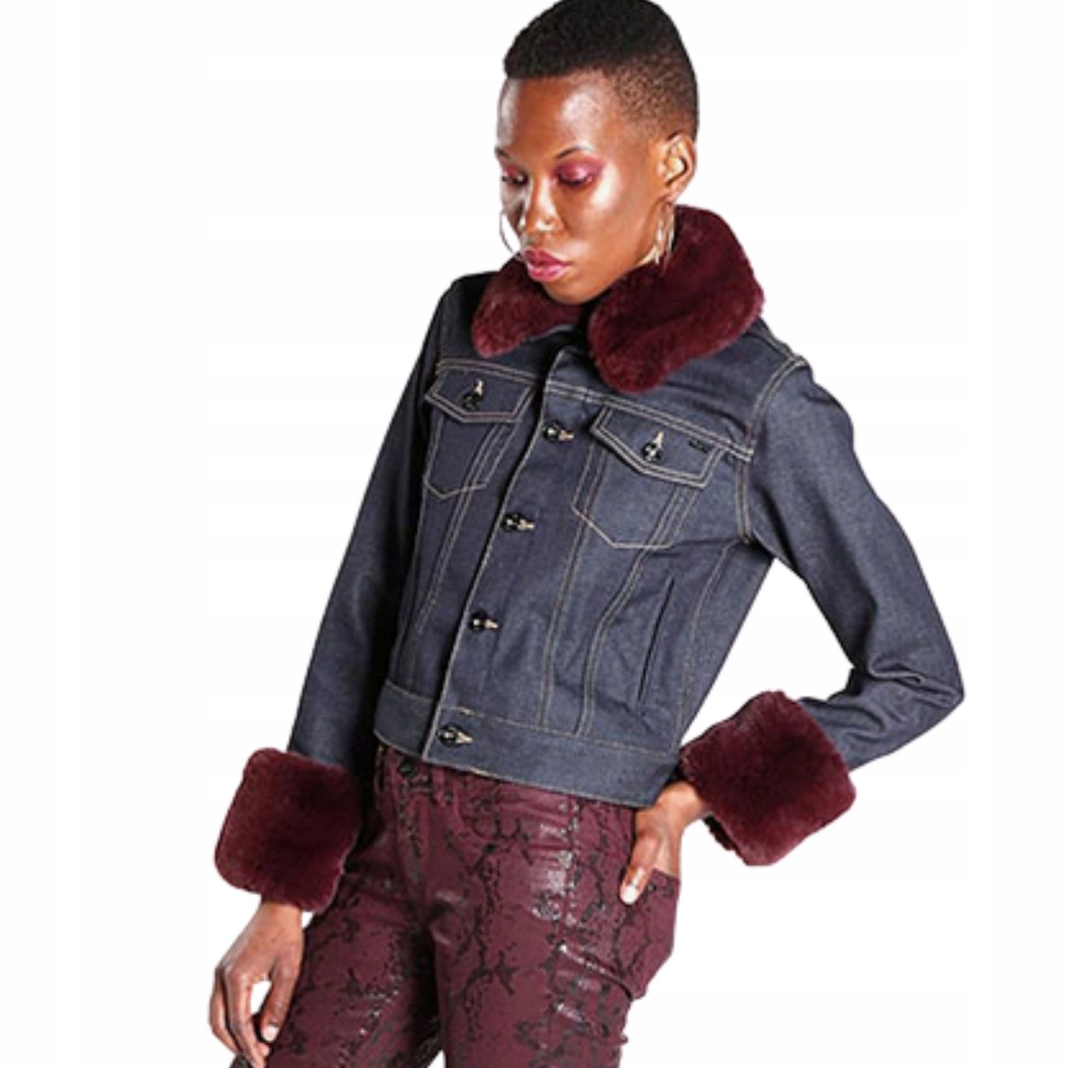 Dámská bunda Pepe Jeans s kožešinou, bavlna stylová bunda vel. S