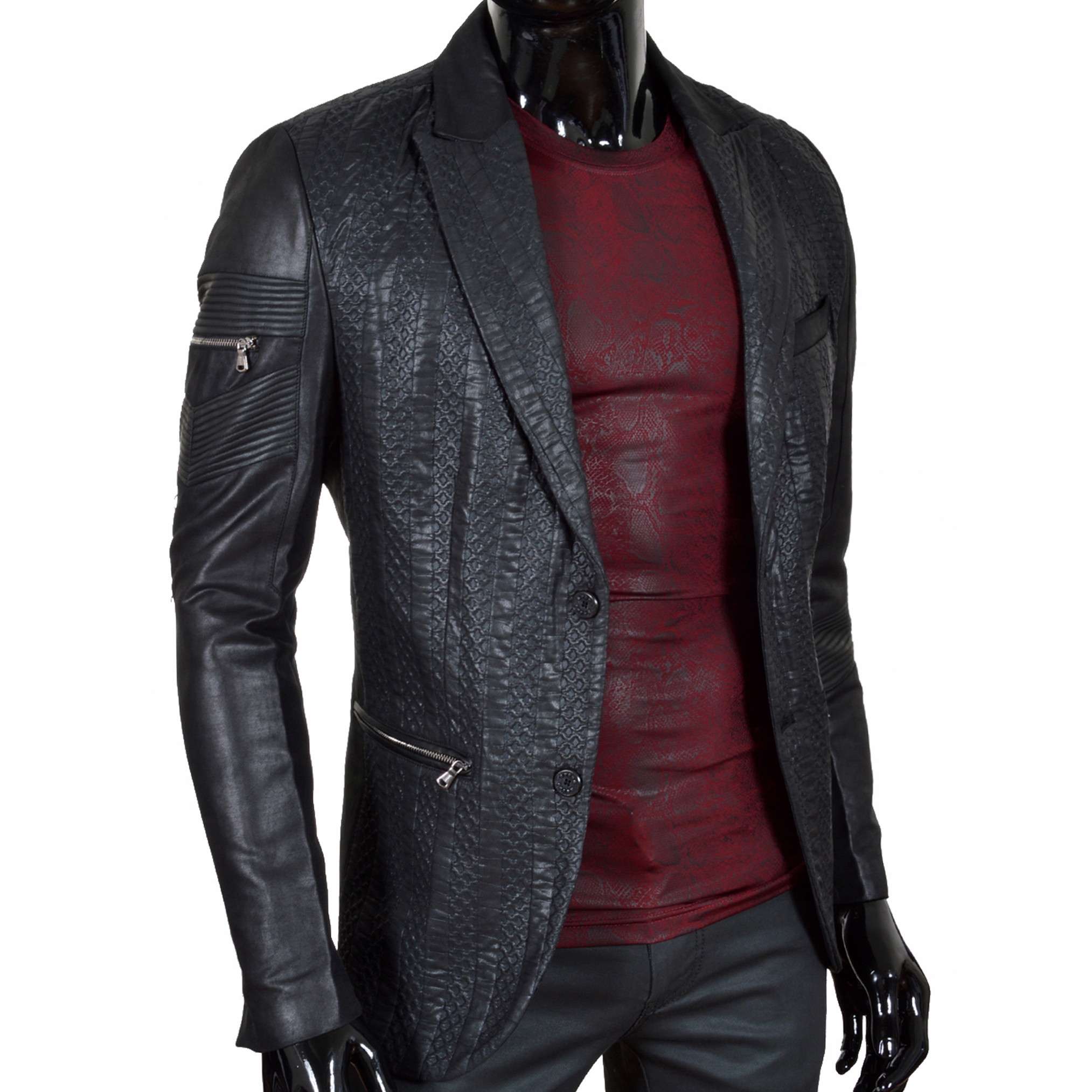 Sako Casual z lisované kůže