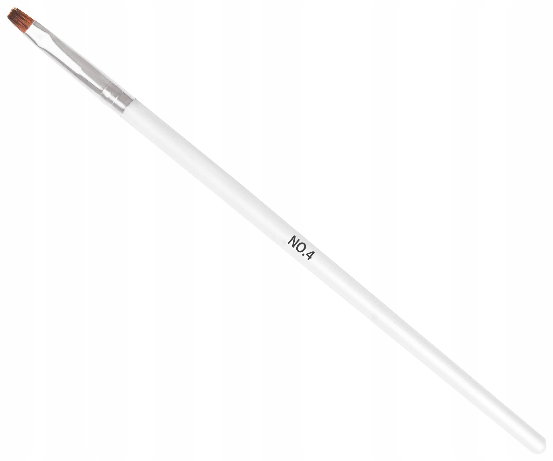 Pędzelek Do Żelu drewniany płaski prosty #4