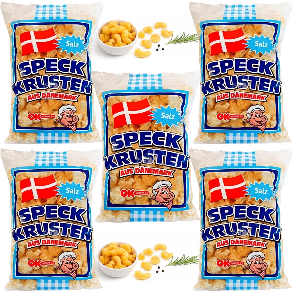 Levně 5 x Smažený bůček Snacki Chipsy Slaninové vepřové 150 g Ok Snacks