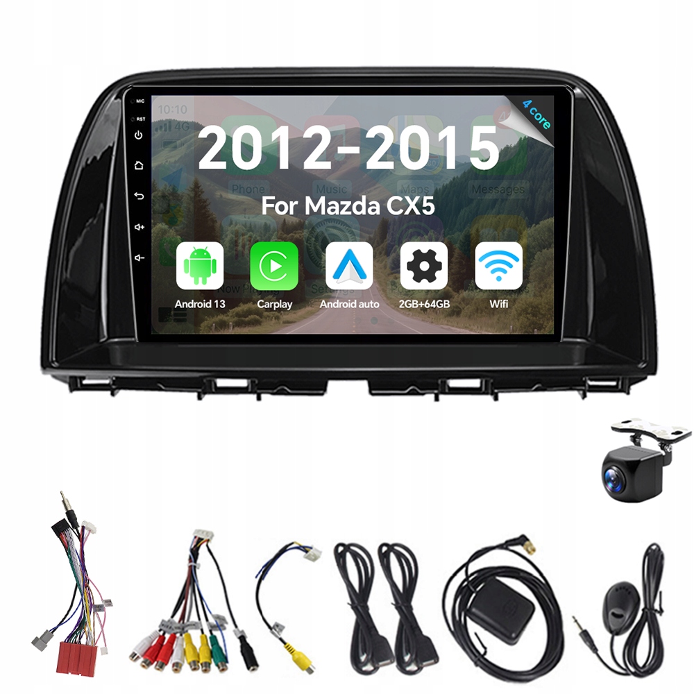 2Din Android 13 autorádio pro Mazda CX5 CX-5 CX 5 2012-2015 Carplay Gps Rds