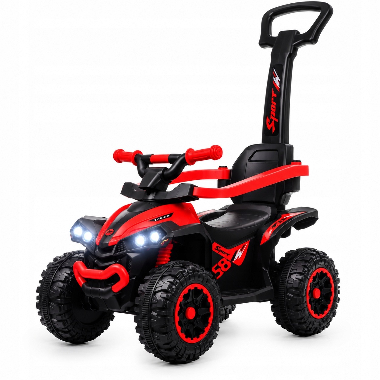 Jeździk dla dzieci quad duży pchacz odpychacz auto autko Led Quaddie Webben