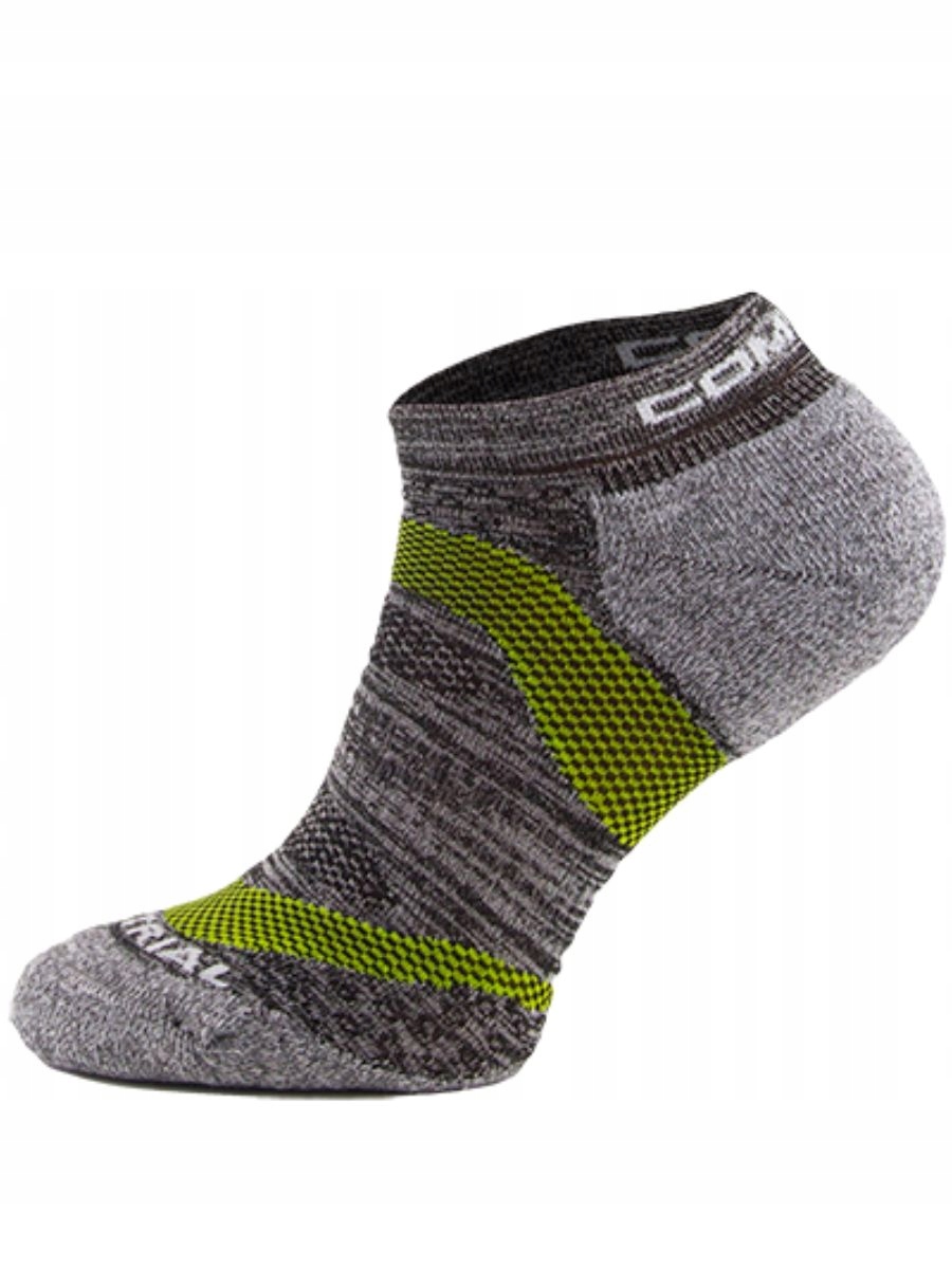 skarpety biegowe Comodo RUN9, Trial Performance Low 35-38 szaro-zielone