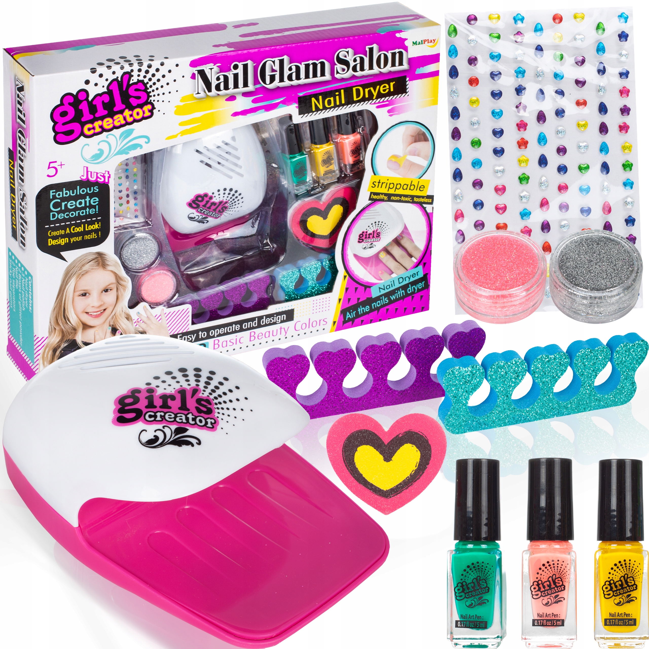 

Zestaw Do Stylizacji I Malowania Paznokci Suszarka