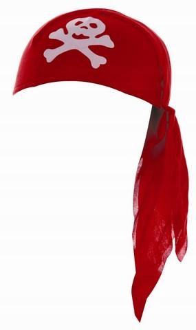 SUPER Czapka Pirat z Chustą Czerwony CC203 Dorośli