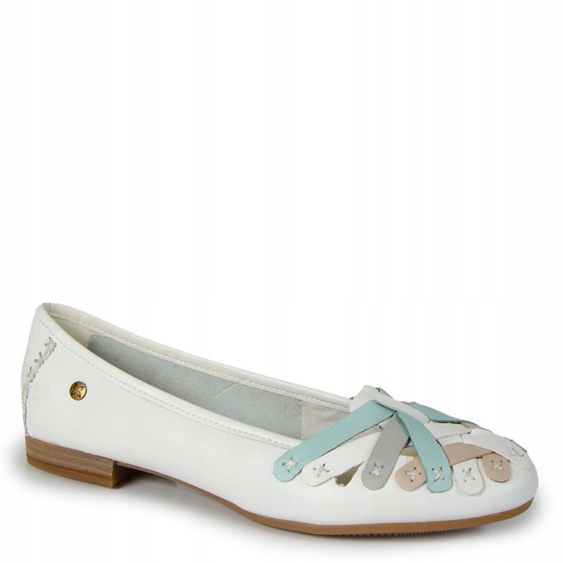 Maciejka P7542-11/00-0 Bílé Kožené Baleríny 41