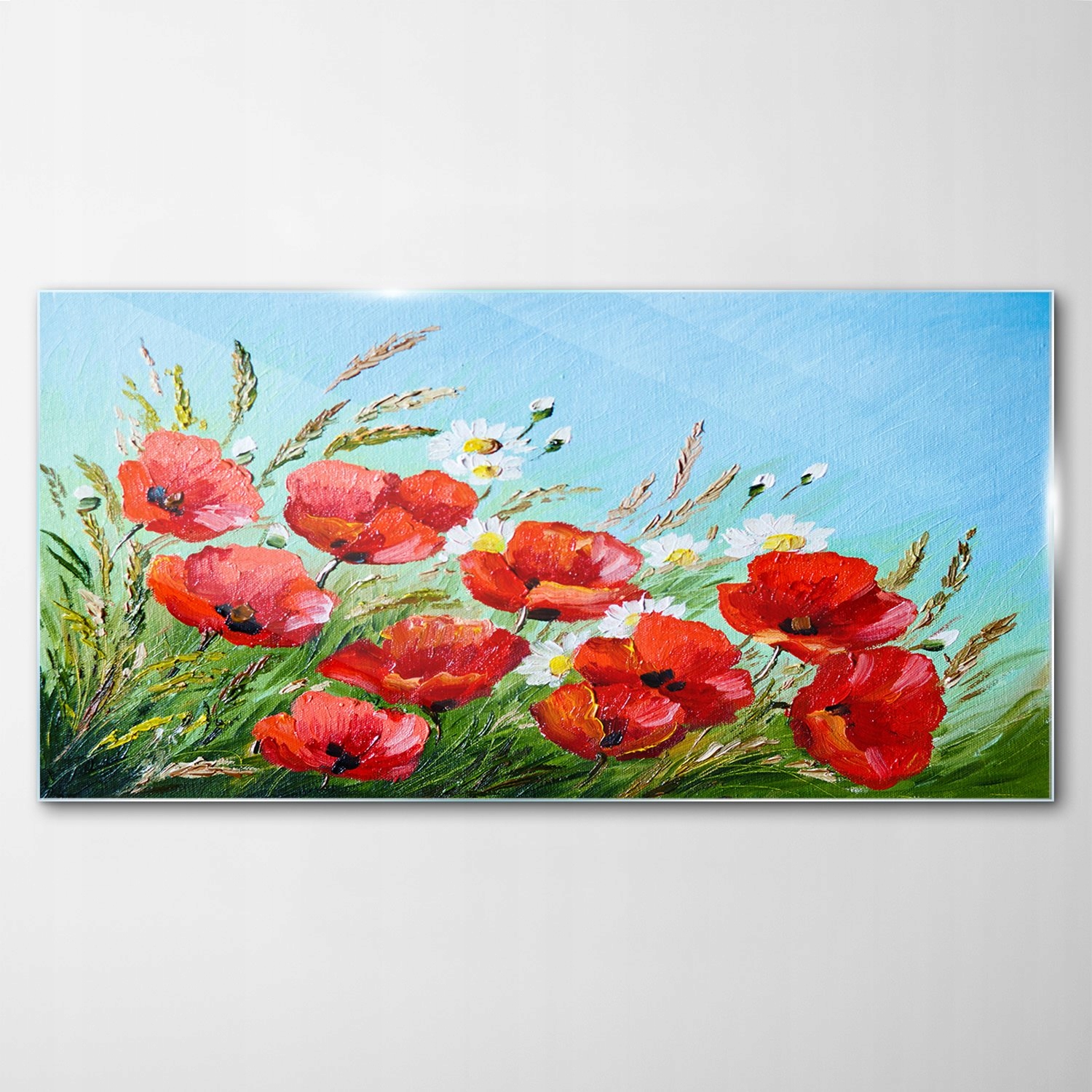 Sklenený obraz Dekor Krajina Lúka Jar 140x70