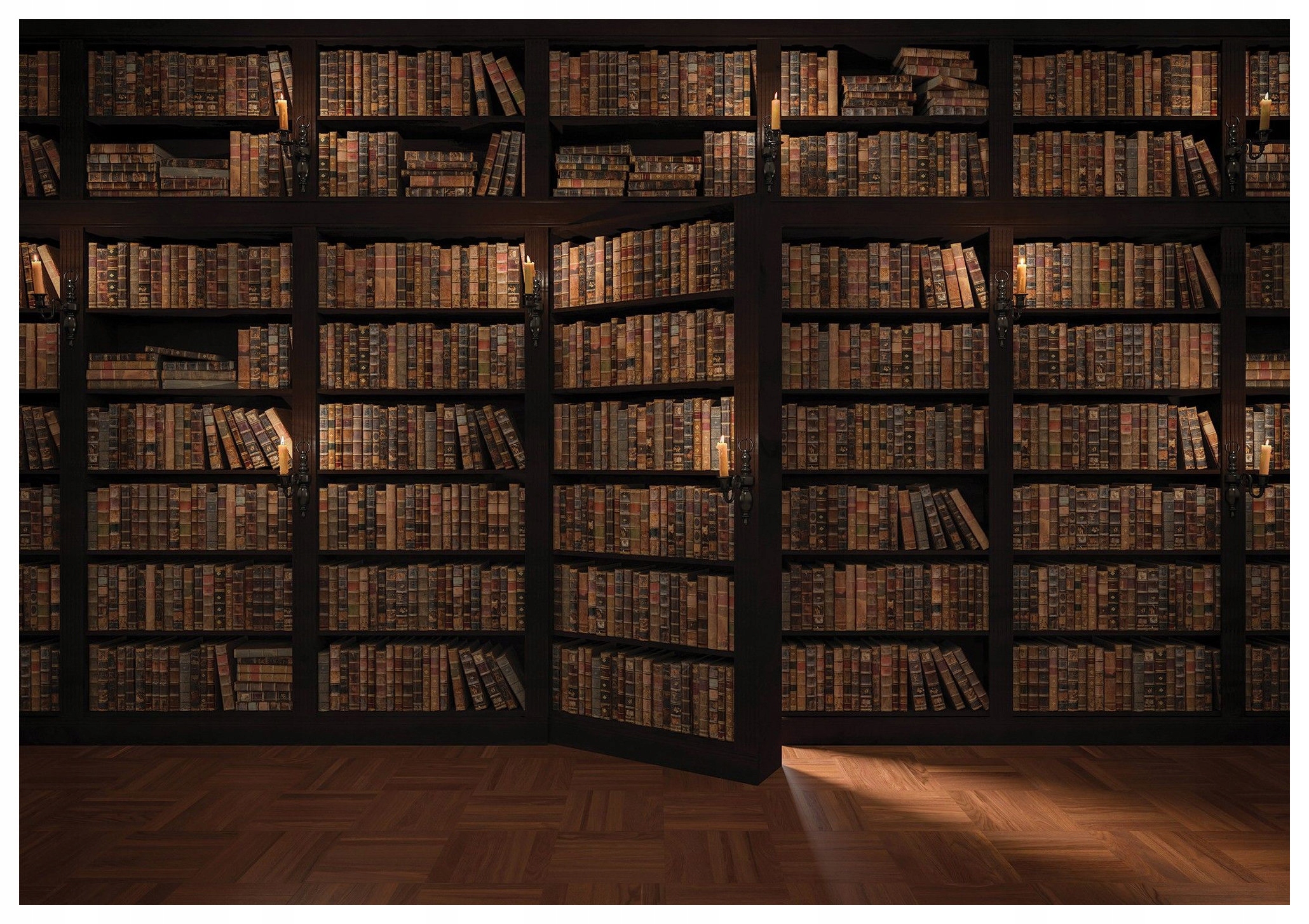 Tapeta Knihovna Knihovny Regály Vintage 254x184 do obývacího pokoje studovny lepidlo