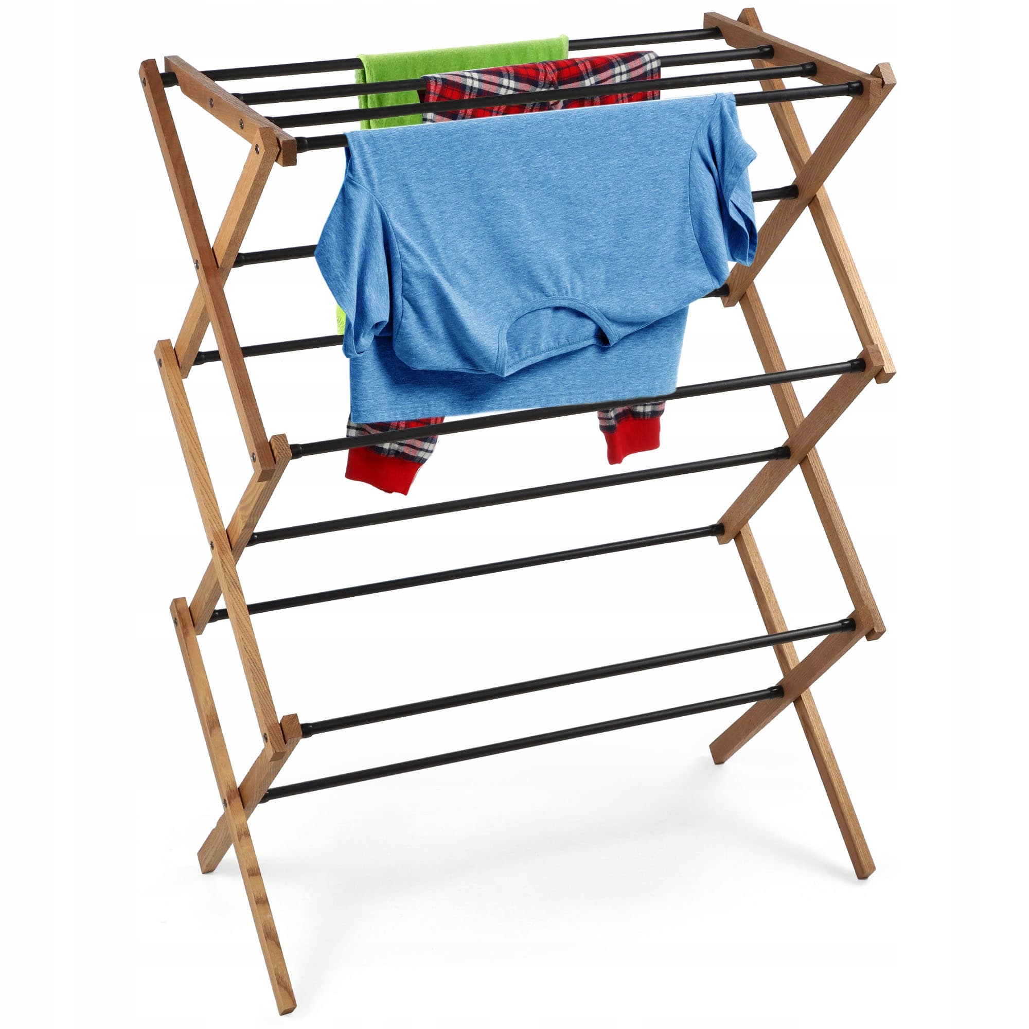 Levně Sušák Na Prádlo Stojící Vertikální Skládací Balkonová 11 Tyčí