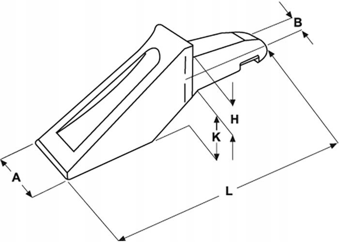 Ząb Bofors E200 do ładowarek Numer katalogowy części E200