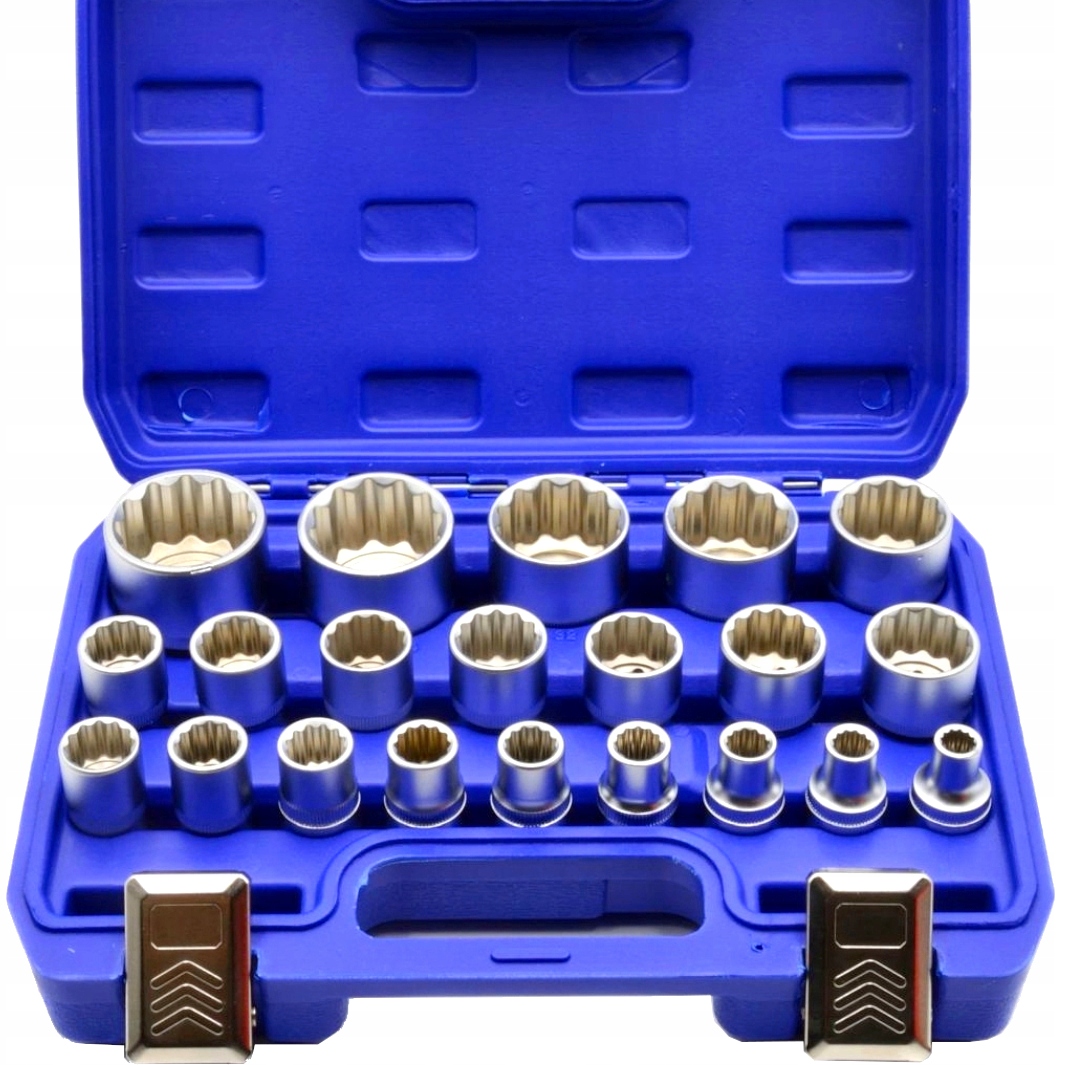 Zestaw Nasadek 12-KĄTNYCH 1/2" Nasadki Krótkie Crv 8-36mm Walizka