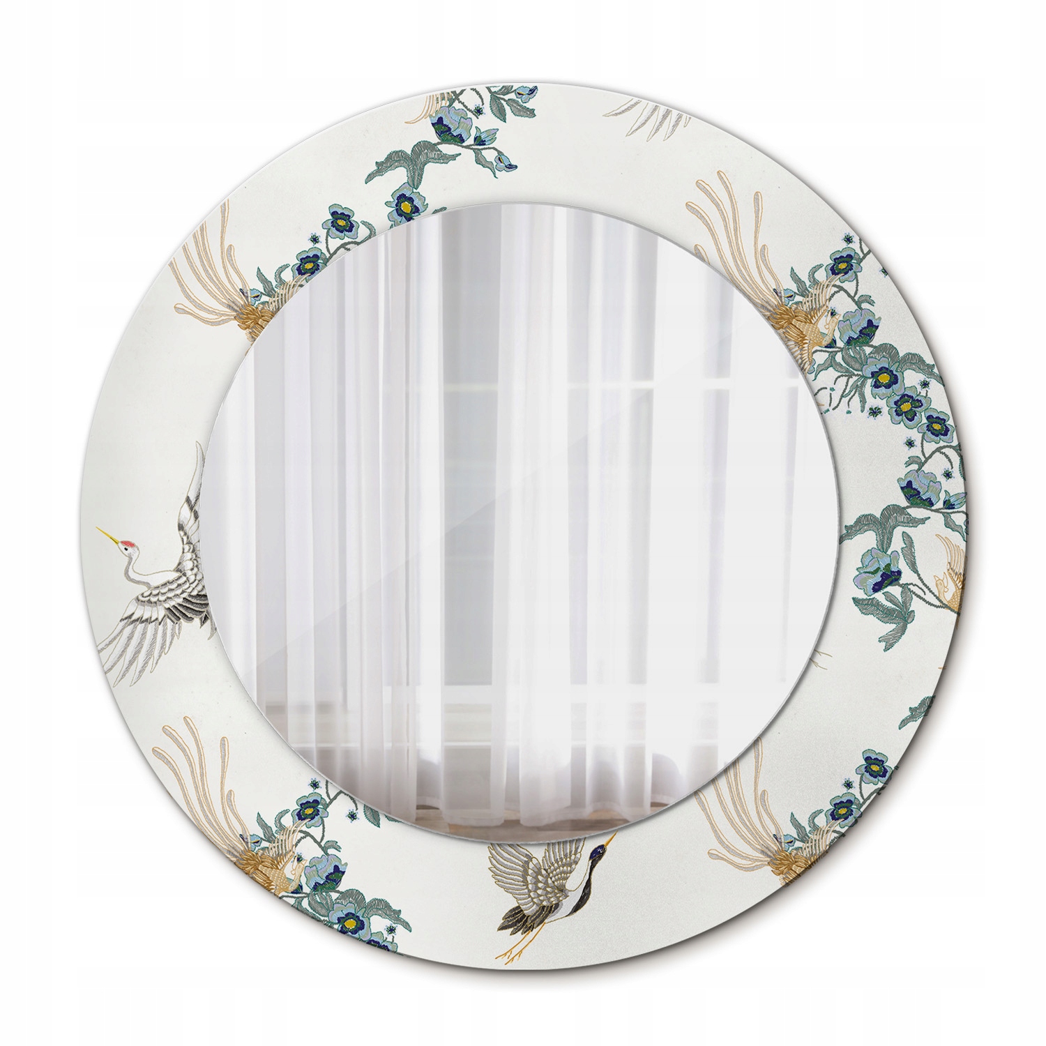 Nástenné zrkadlo Rám Glamour Čínske vtáky 50 cm