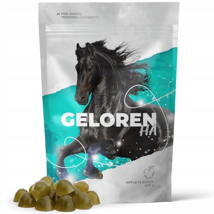 Geloren Horse Ha żelki dla koni suplement na stawy Smak Jabłko 450g