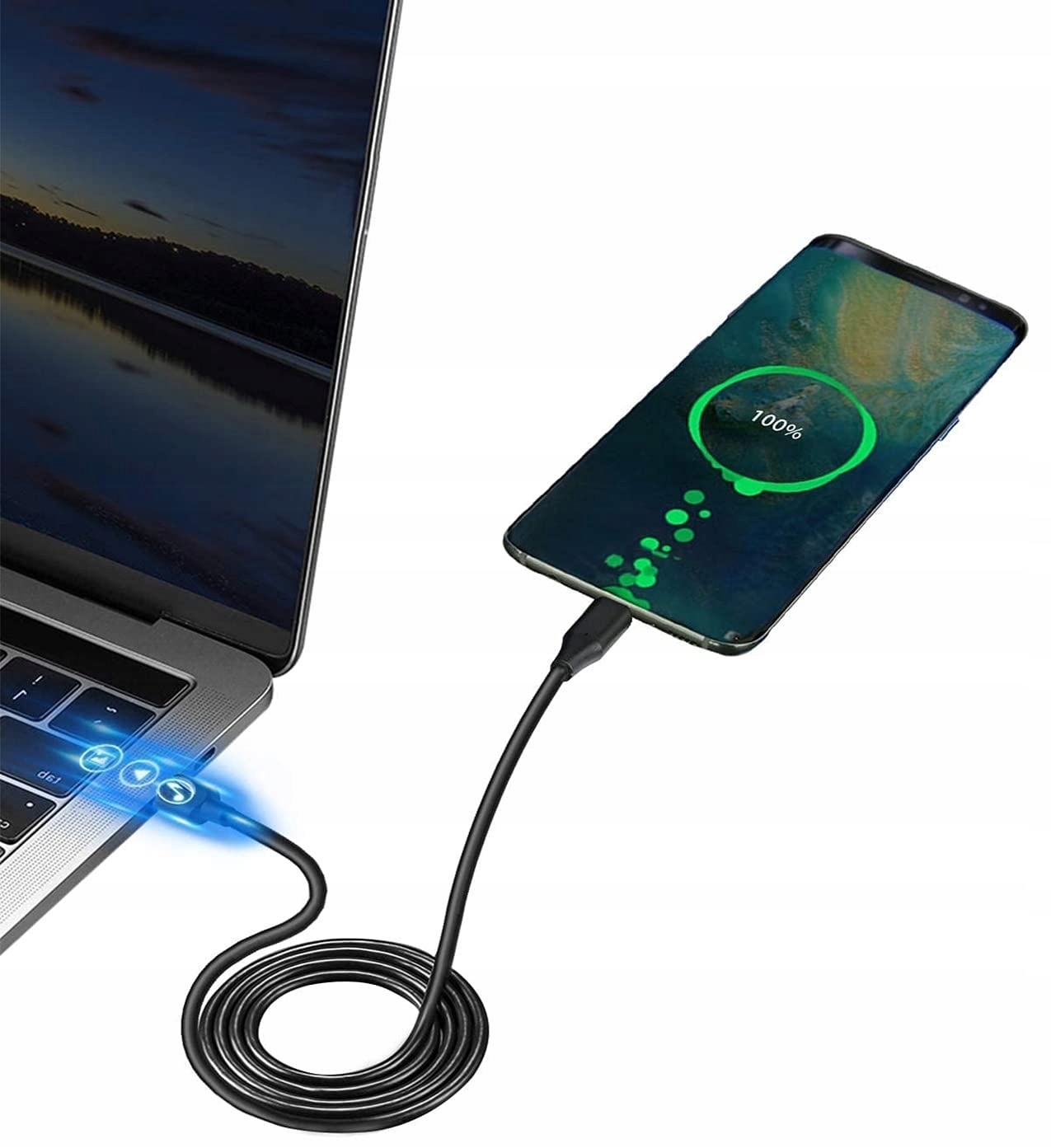 KABEL USB-C 3.1 - USBA QC 4.0 SZYBKIE ŁADOWANIE 10Gbps 20V3A GRUBY TYP-C 1M EAN (GTIN) 5903684262571