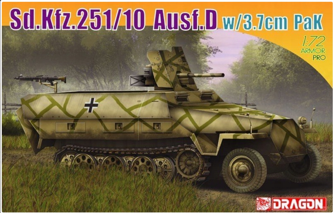 Dragon 7280 1/72 Sd.Kfz.251/10 Ausf.D w/3,7cm PaK