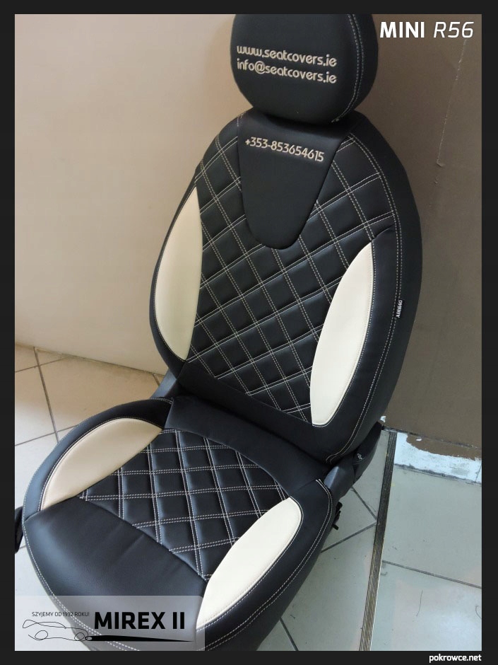 Pokrowce ze skóry i alkantary Mini R56 Cooper One