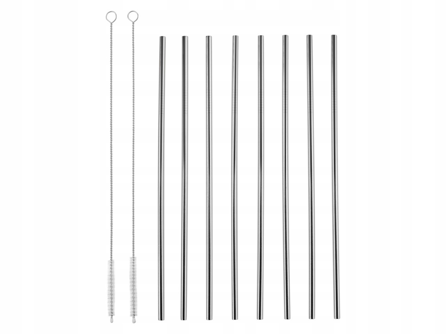Słomki metalowe 8szt